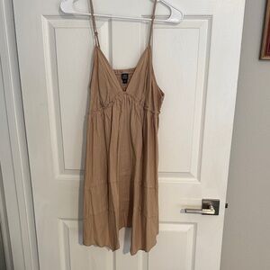 Wild Fable Tan Mini Dress with Spaghetti Straps